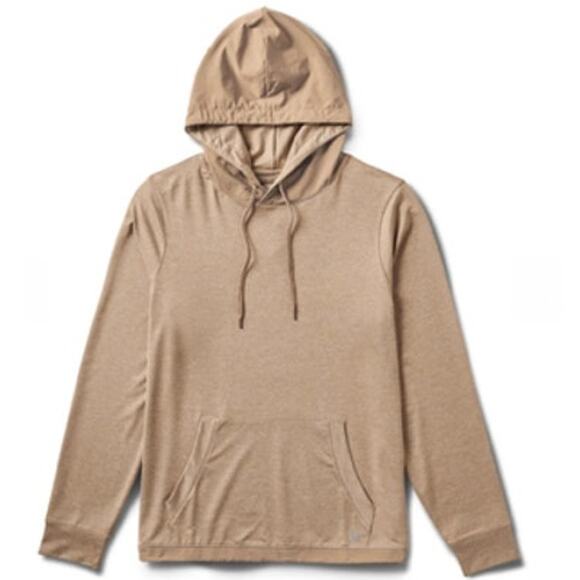 Vuori Sunday Element Hoodie Pullover Camel Heather Drawstring Hem L - Picture 2 of 10